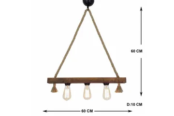Taklampa Kutuk Valnöt - Brun - Belysning - Inomhusbelysning & lampor - Taklampor & takbelysning - Kökslampa & pendellampa