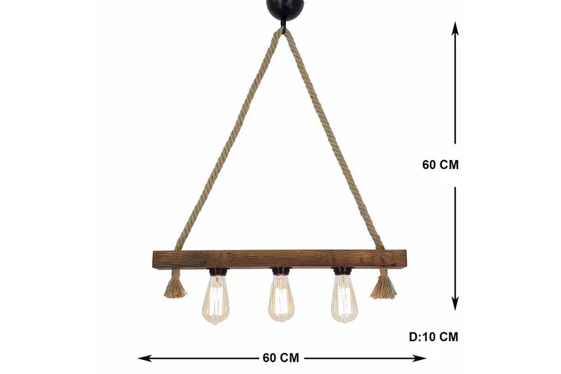 Taklampa Kutuk Valnöt - Brun - Belysning - Inomhusbelysning & lampor - Taklampor & takbelysning - Kökslampa & pendellampa