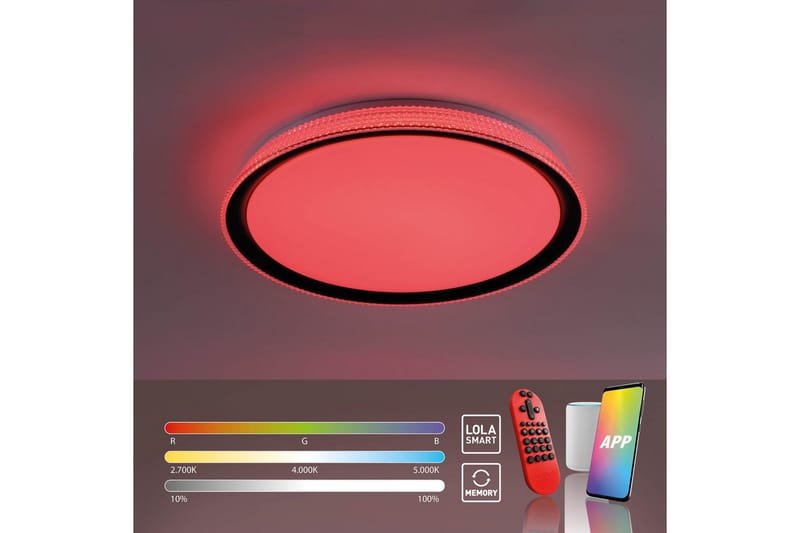 Taklampa Lolasmart Kari - 51x9x51 cm - Belysning - Inomhusbelysning & lampor - Taklampor & takbelysning - Plafond