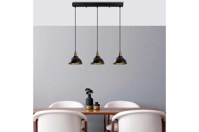 Taklampa Masatsune Tre Svart / Antik - Svart / Antik - Belysning - Inomhusbelysning & lampor - Taklampor & takbelysning - Kökslampa & pendellampa