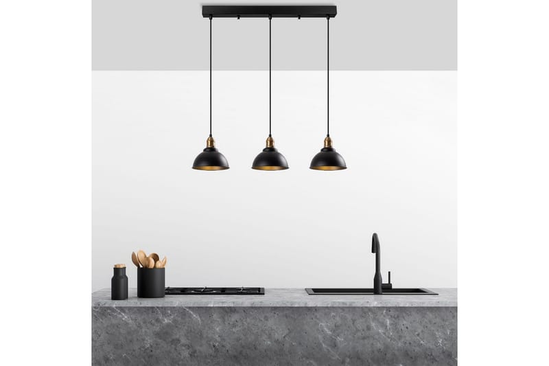 Taklampa Masatsune Tre Svart / Antik - Svart / Antik - Belysning - Inomhusbelysning & lampor - Taklampor & takbelysning - Kökslampa & pendellampa