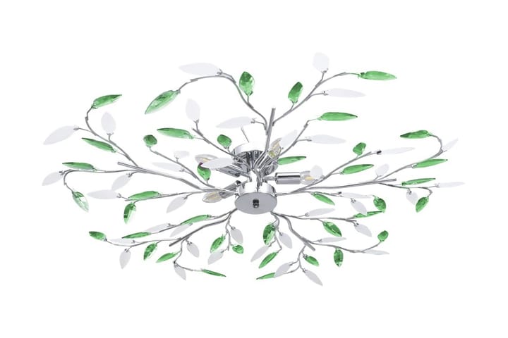 Taklampa med akrylblad för 5 E14-lampor grön - Plafond - Sovrumslampa