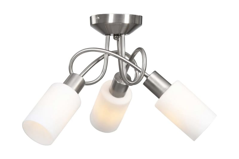 Taklampa med keramikskärmar för 3 E14-lampor vit kon - Vit - Kökslampa & pendellampa - Sovrumslampa - Fönsterlampa hängande