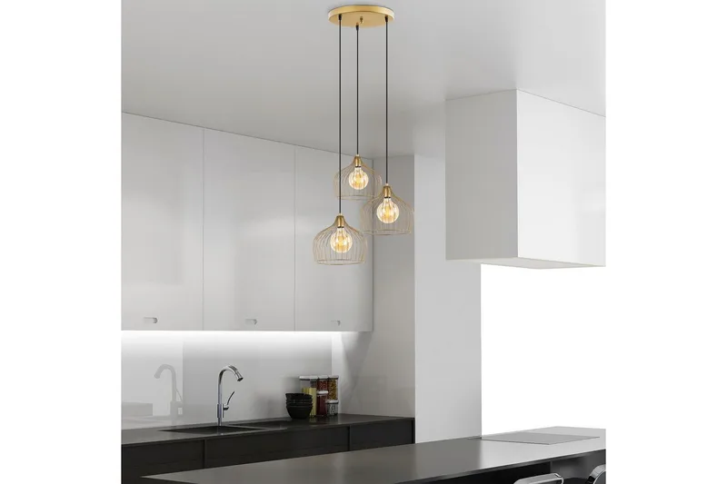 Taklampa Meron Shiny Gold Circle - Guld - Belysning - Inomhusbelysning & lampor - Taklampor & takbelysning - Kökslampa & pendellampa