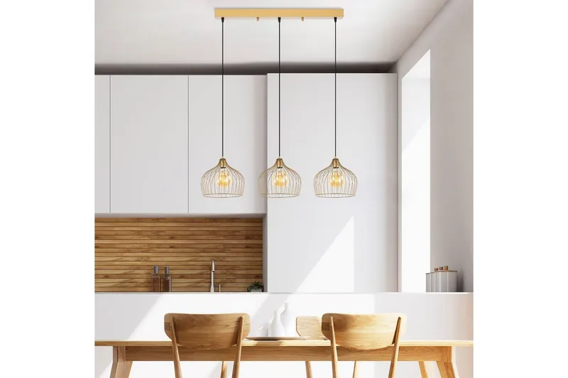 Taklampa Meron Shiny Gold Horizontal - Guld - Belysning - Inomhusbelysning & lampor - Taklampor & takbelysning - Kökslampa & pendellampa