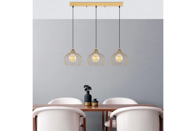 Taklampa Meron Shiny Gold Horizontal - Guld - Belysning - Inomhusbelysning & lampor - Taklampor & takbelysning - Kökslampa & pendellampa