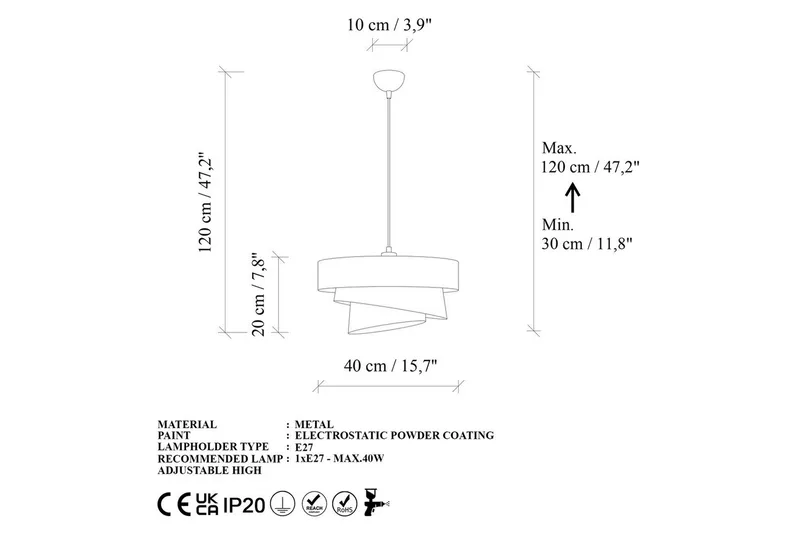 Taklampa Miwako Svart - Svart - Belysning - Inomhusbelysning & lampor - Taklampor & takbelysning - Kökslampa & pendellampa
