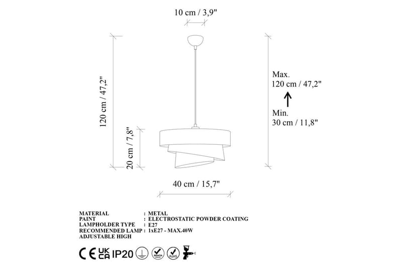 Taklampa Miwako Vit - Vit - Belysning - Inomhusbelysning & lampor - Taklampor & takbelysning - Kökslampa & pendellampa