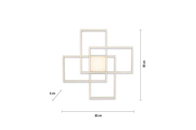 Taklampa Q-Asmin - 80x6x80 cm - Belysning - Inomhusbelysning & lampor - Taklampor & takbelysning - Plafond