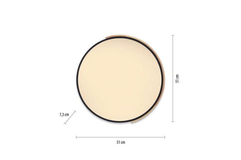 Taklampa Q-Bila - 52x7x51 cm - Belysning - Inomhusbelysning & lampor - Taklampor & takbelysning - Plafond