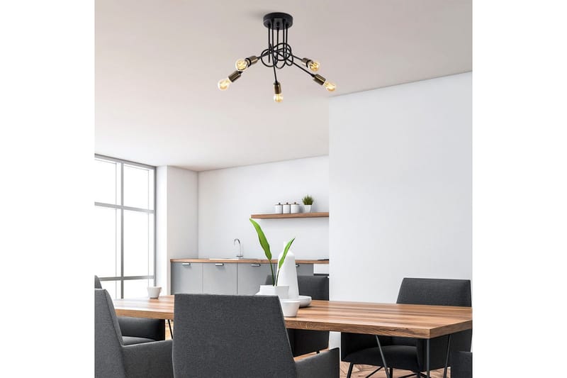 Taklampa Ranju Svart / Antik Fem Soklar - Fem Soklar - Belysning - Inomhusbelysning & lampor - Taklampor & takbelysning - Kökslampa & pendellampa