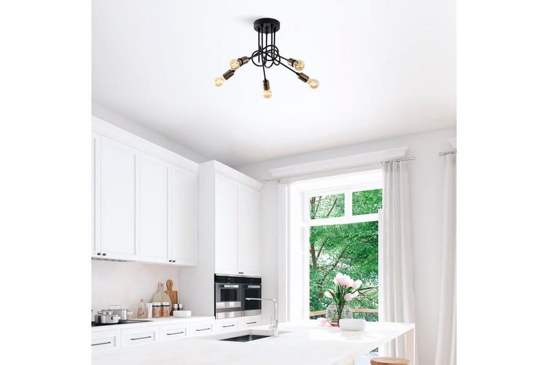 Taklampa Ranju Svart / Antik Fem Soklar - Fem Soklar - Belysning - Inomhusbelysning & lampor - Taklampor & takbelysning - Kökslampa & pendellampa