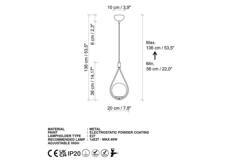 Taklampa Ranpal Enkel Rany - Guld - Belysning - Inomhusbelysning & lampor - Taklampor & takbelysning - Kökslampa & pendellampa