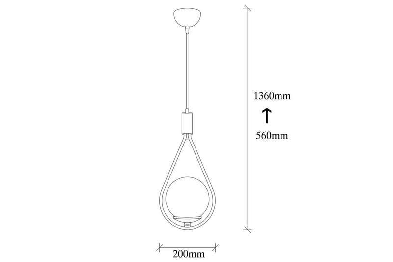 Taklampa Ranpal Enkel Svart - Svart - Belysning - Inomhusbelysning & lampor - Taklampor & takbelysning - Kökslampa & pendellampa