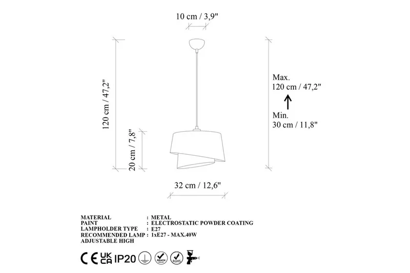 Taklampa Ravougrad Mörkbrun - Mörkbrun - Belysning - Inomhusbelysning & lampor - Taklampor & takbelysning - Kökslampa & pendellampa