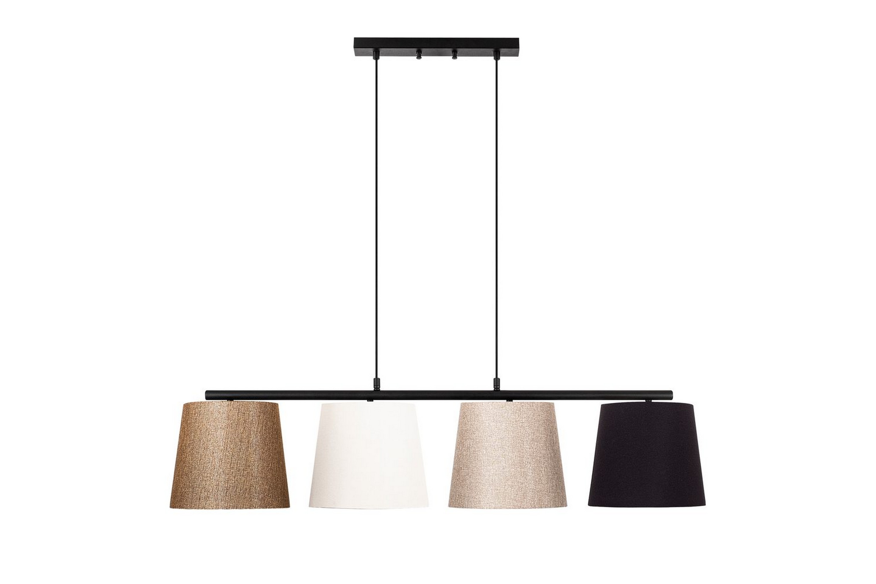 Taklampa Rithmere Svart / Rany / Vit / Beige - Beige/Guld/Svart/Vitfärgat trä