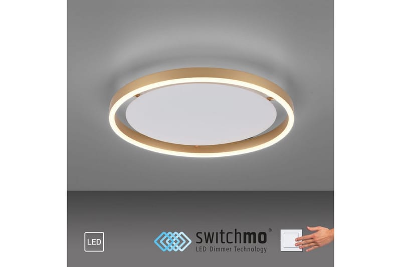 Taklampa Ritus - 39,3x5,3x39,3 cm, Matt mässing - Belysning - Inomhusbelysning & lampor - Taklampor & takbelysning - Plafond