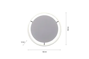 Taklampa Ritus - 58,5x5,3x58,5 cm, Antracit - Belysning - Inomhusbelysning & lampor - Taklampor & takbelysning - Plafond