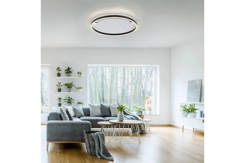 Taklampa Ritus - 58,5x5,3x58,5 cm, Antracit - Belysning - Inomhusbelysning & lampor - Taklampor & takbelysning - Plafond