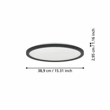 Taklampa Rovito Svart - 38,9 cm - Belysning - Inomhusbelysning & lampor - Taklampor & takbelysning - Plafond
