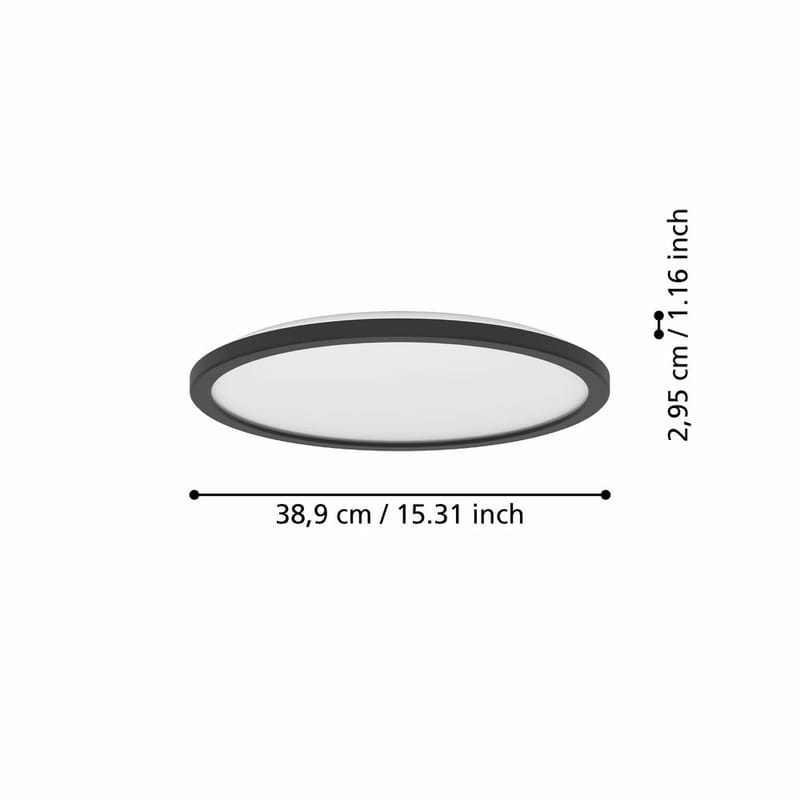 Taklampa Rovito Svart - 38,9 cm - Belysning - Inomhusbelysning & lampor - Taklampor & takbelysning - Plafond
