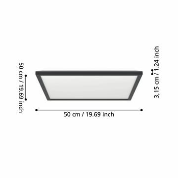 Taklampa Rovito - Svart, 500x500 mm - Belysning - Inomhusbelysning & lampor - Taklampor & takbelysning - Plafond