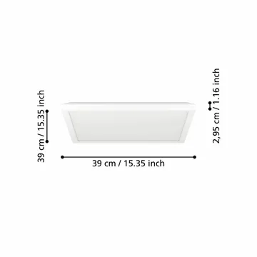 Taklampa Rovito Vit - 39 cm - Belysning - Inomhusbelysning & lampor - Taklampor & takbelysning - Plafond