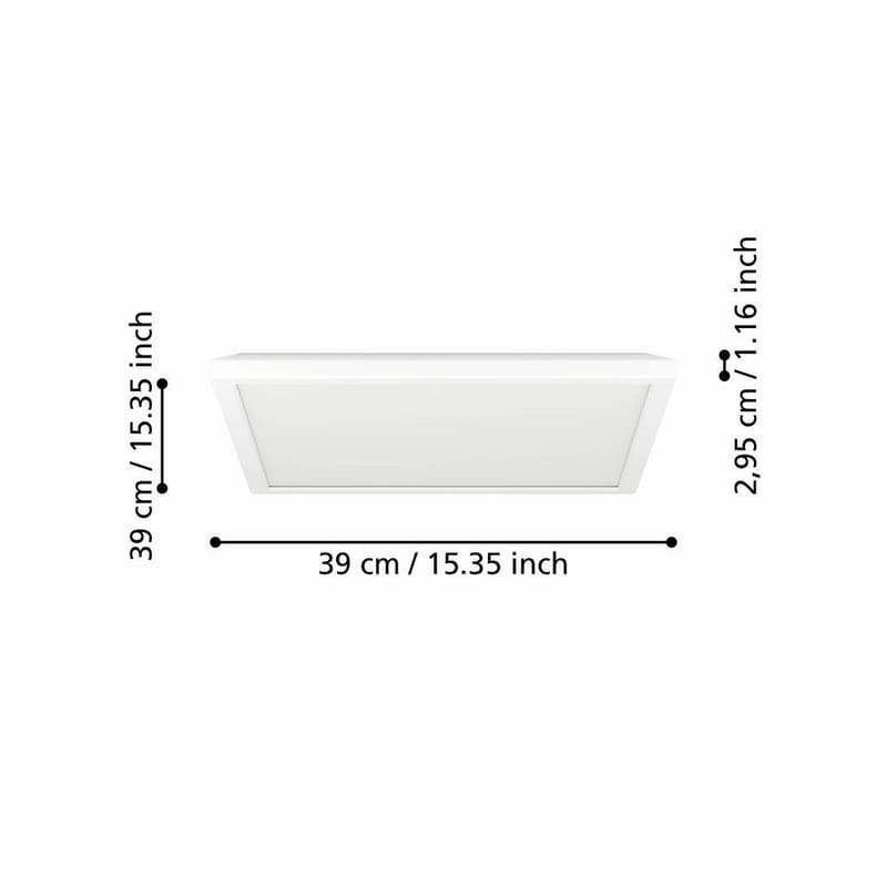 Taklampa Rovito Vit - 39 cm - Belysning - Inomhusbelysning & lampor - Taklampor & takbelysning - Plafond