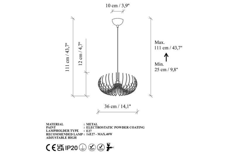 Taklampa Sadortel Rany - Guld - Belysning - Inomhusbelysning & lampor - Taklampor & takbelysning - Kökslampa & pendellampa