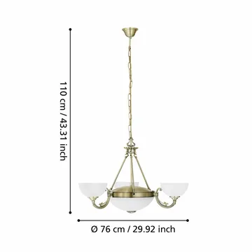 Taklampa Savoy med 3 Lampor - 74 cm - Belysning - Inomhusbelysning & lampor - Taklampor & takbelysning - Kökslampa & pendellampa