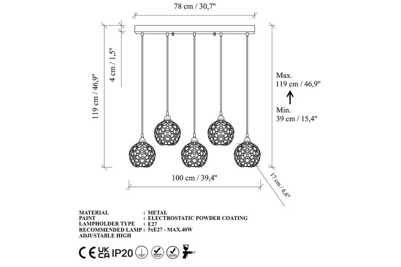 Taklampa Silen trippel guld - Guld - Belysning - Inomhusbelysning & lampor - Taklampor & takbelysning - Kökslampa & pendellampa