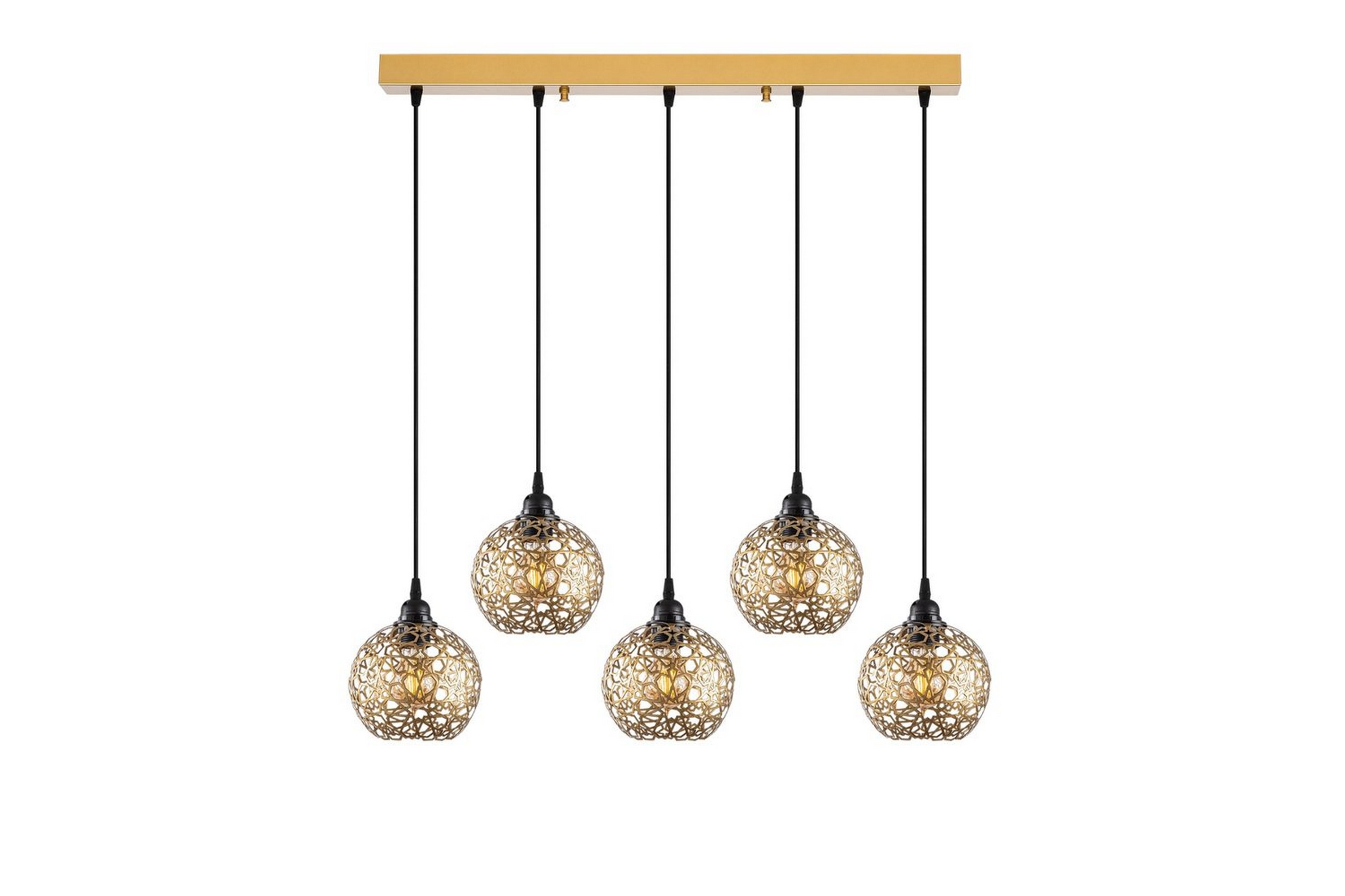 Taklampa Silen trippel guld - Guld