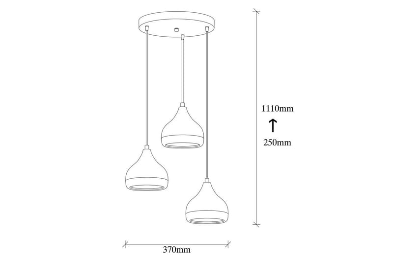 Taklampa Sood Koppar / Svart - Koppar / Svart - Belysning - Inomhusbelysning & lampor - Taklampor & takbelysning - Kökslampa & pendellampa