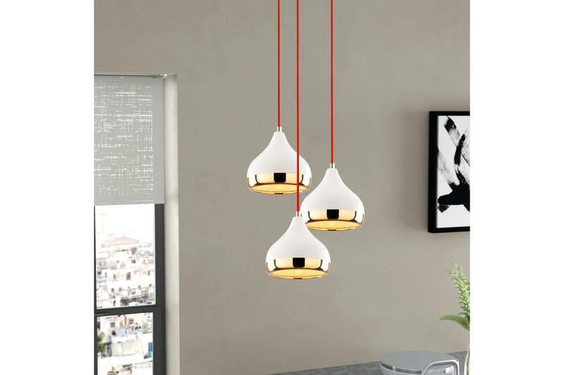 Taklampa Sood Vit / Röd / Rany - Vit / Röd / Rany - Belysning - Inomhusbelysning & lampor - Taklampor & takbelysning - Kökslampa & pendellampa