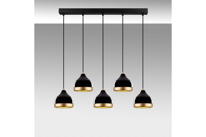 Taklampa Soodni Fem Horisontell Svart - Svart - Belysning - Inomhusbelysning & lampor - Taklampor & takbelysning - Kökslampa & pendellampa