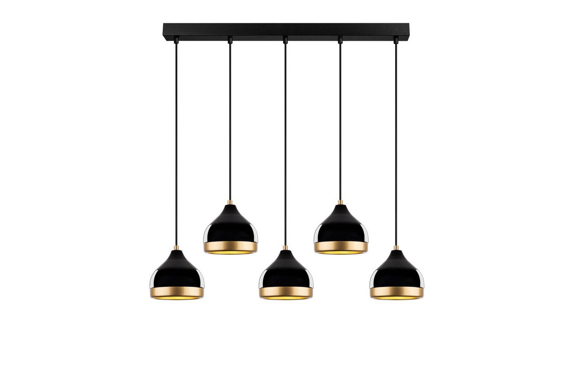 Taklampa Soodni Fem Horisontell Svart - Svart