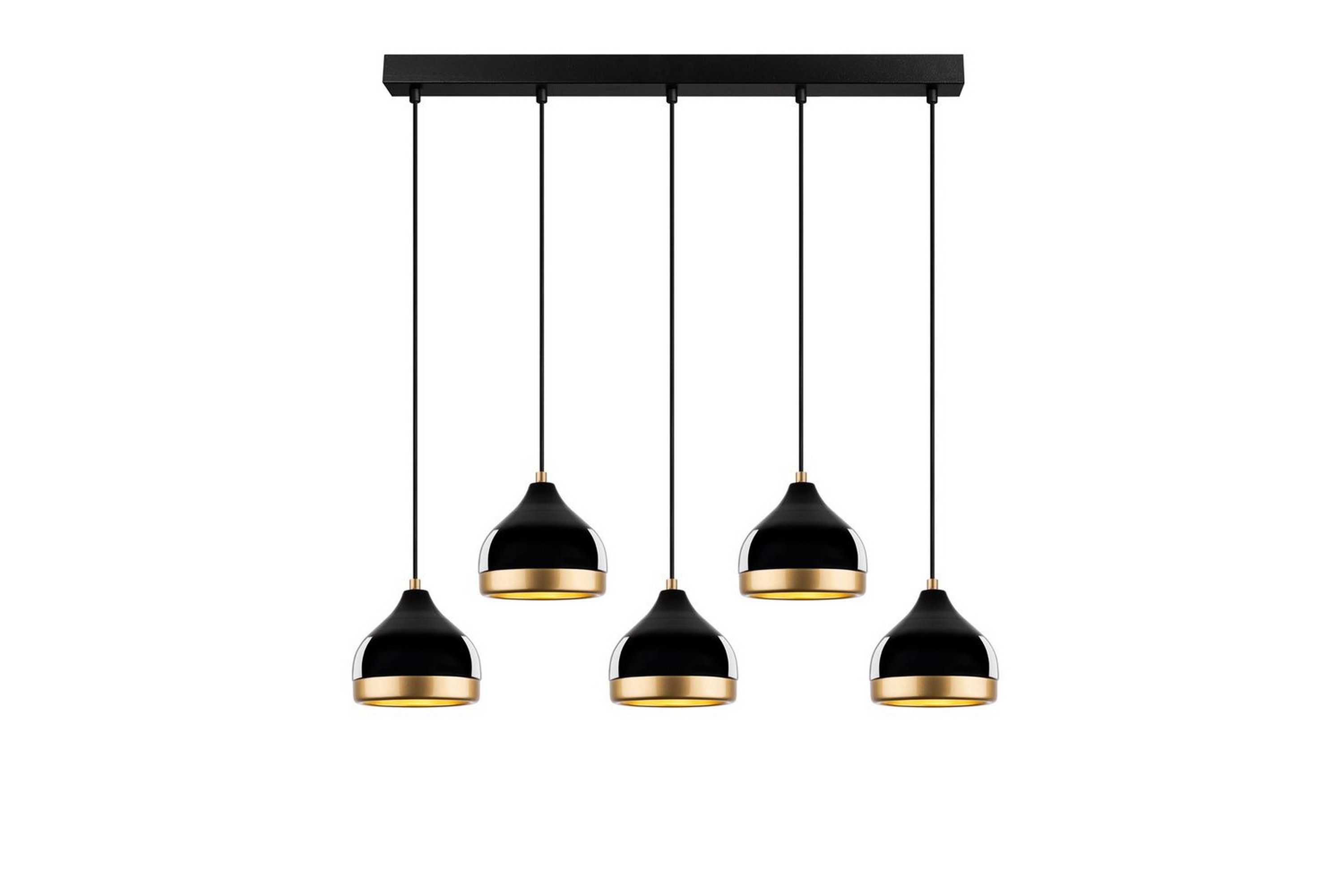 Taklampa Soodni Fem Horisontell Svart - Svart