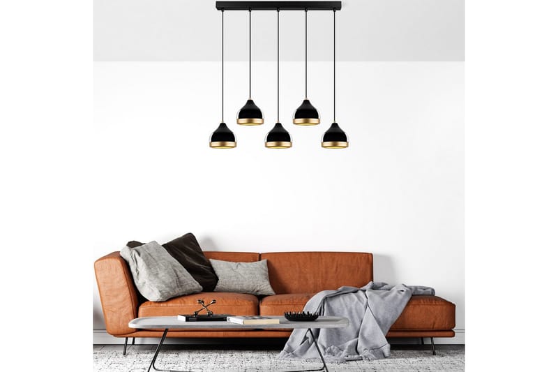 Taklampa Soodni Fem Horisontell Svart - Svart - Belysning - Inomhusbelysning & lampor - Taklampor & takbelysning - Kökslampa & pendellampa