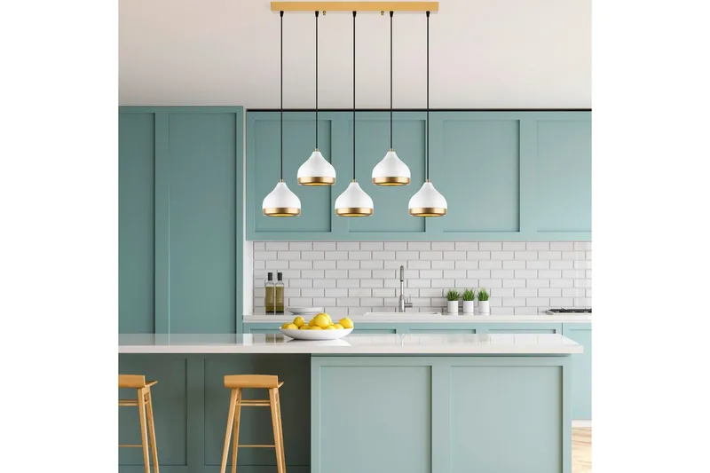 Taklampa Soodni Fem Horisontell Vit - Vit - Belysning - Inomhusbelysning & lampor - Taklampor & takbelysning - Kökslampa & pendellampa