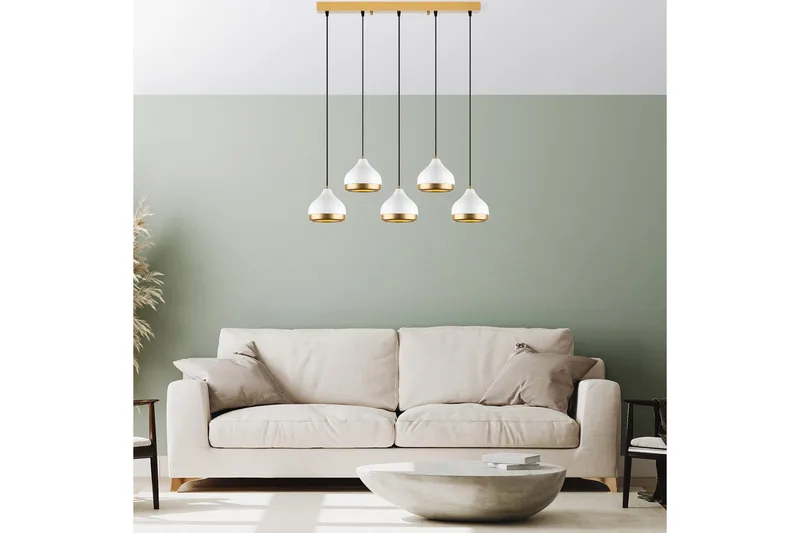 Taklampa Soodni Fem Horisontell Vit - Vit - Belysning - Inomhusbelysning & lampor - Taklampor & takbelysning - Kökslampa & pendellampa