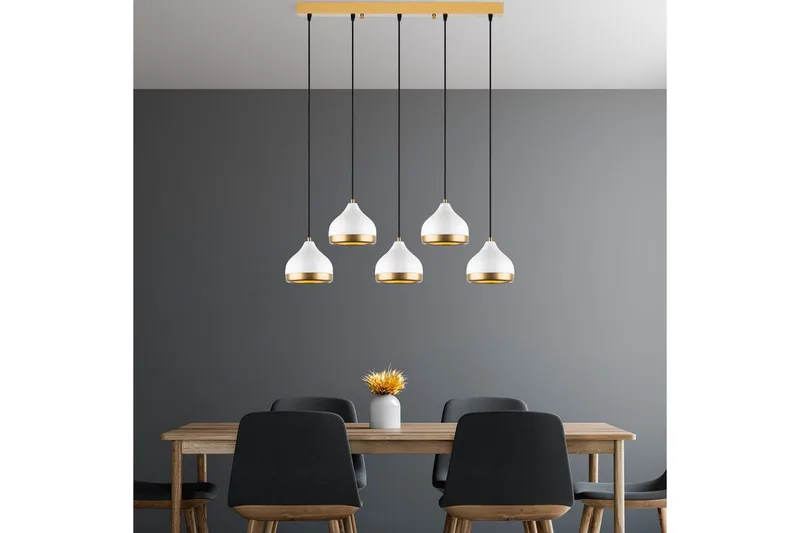 Taklampa Soodni Fem Horisontell Vit - Vit - Belysning - Inomhusbelysning & lampor - Taklampor & takbelysning - Kökslampa & pendellampa