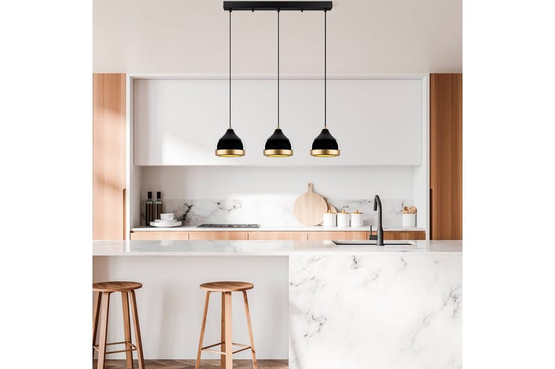 Taklampa Soodni Tre Horisont Svart - Svart - Belysning - Inomhusbelysning & lampor - Taklampor & takbelysning - Kökslampa & pendellampa