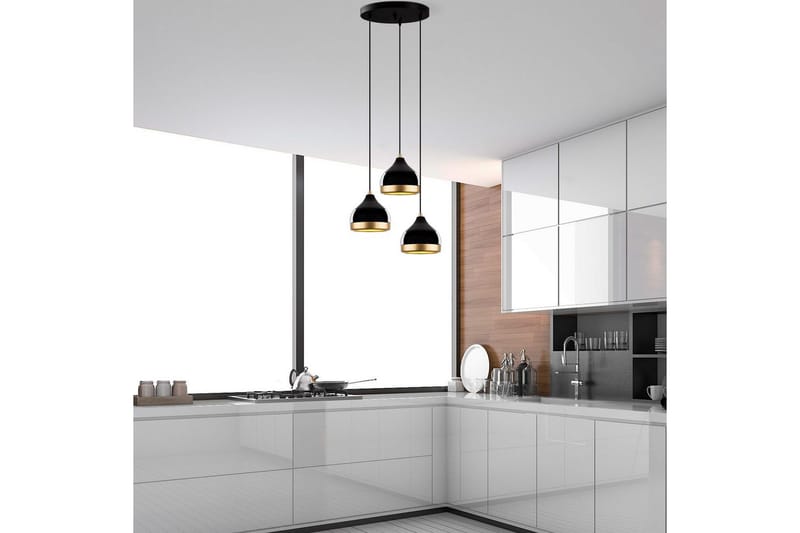 Taklampa Soodni Tre Sufia Svart - Svart - Belysning - Inomhusbelysning & lampor - Taklampor & takbelysning - Kökslampa & pendellampa