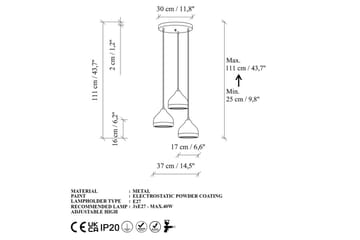 Taklampa Soodni Tre Sufia Svart - Svart - Belysning - Inomhusbelysning & lampor - Taklampor & takbelysning - Kökslampa & pendellampa