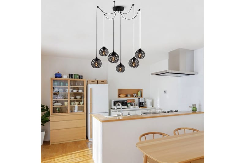 Taklampa Sourab Brilo Svart - Svart - Belysning - Inomhusbelysning & lampor - Taklampor & takbelysning - Kökslampa & pendellampa