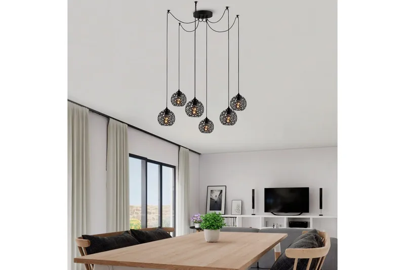 Taklampa Sourab Brilo Svart - Svart - Belysning - Inomhusbelysning & lampor - Taklampor & takbelysning - Kökslampa & pendellampa