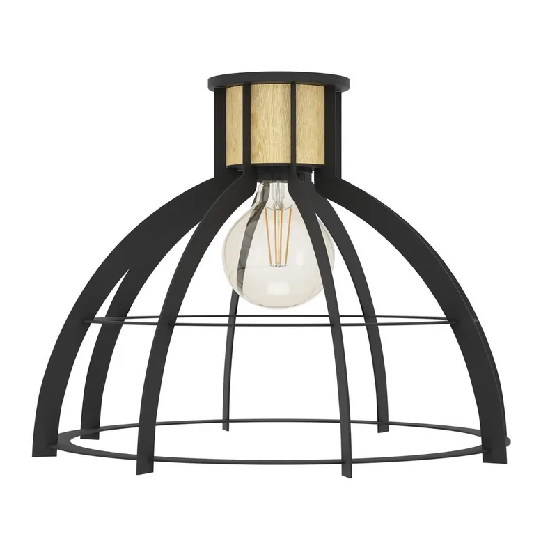 Taklampa Stillington - Svart/Fanér - Belysning - Inomhusbelysning & lampor - Taklampor & takbelysning - Plafond