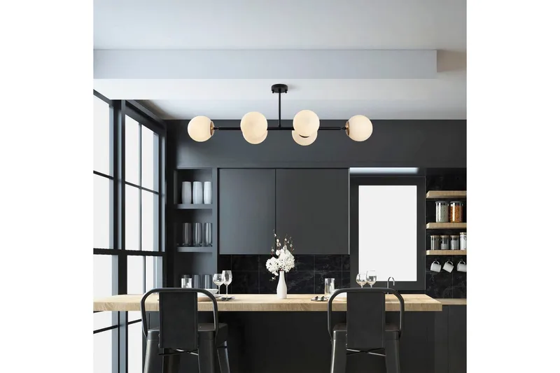 Taklampa Subin Platt Svart / Grädde - Svart / Grädde - Belysning - Inomhusbelysning & lampor - Taklampor & takbelysning - Kökslampa & pendellampa