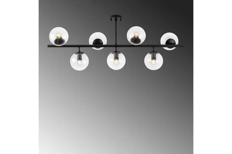 Taklampa Subin Platt Svart / Transparent - Svart / Transparent - Belysning - Inomhusbelysning & lampor - Taklampor & takbelysning - Plafond