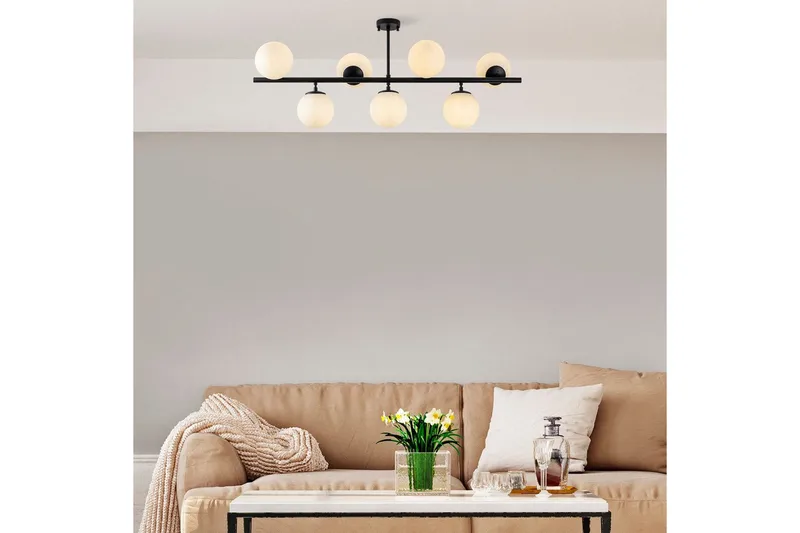 Taklampa Subin Platt Svart / Vit - Svart / Vit - Belysning - Inomhusbelysning & lampor - Taklampor & takbelysning - Kökslampa & pendellampa